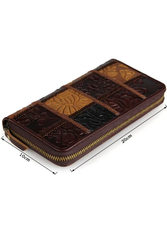 Жіночий шкіряний гаманець 20х10 см Vintage (229459062)