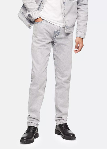 Светло-серые демисезонные зауженные джинсы Calvin Klein