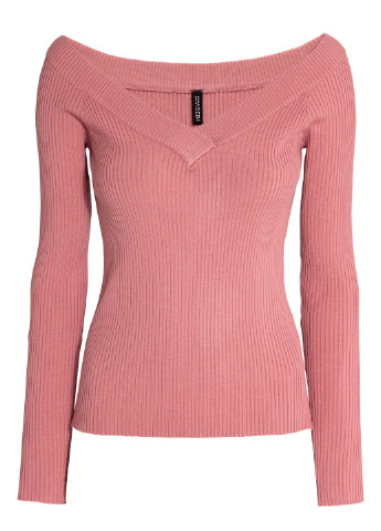 Темно-рожевий демісезонний пуловер пуловер H&M