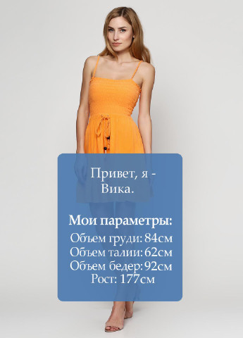 Оранжевое кэжуал платье Juicy Couture однотонное