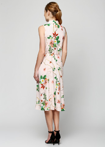 Персиковое кэжуал платье Anastasimo с цветочным принтом