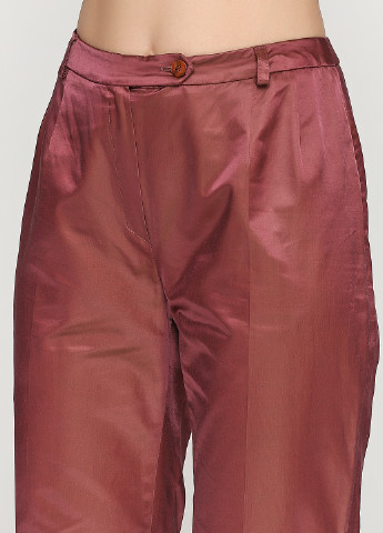 Бордовые кэжуал демисезонные прямые брюки Max Mara