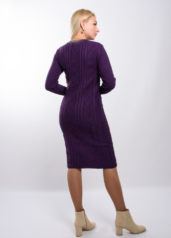 Фиолетовое кэжуал платье Inedit однотонное