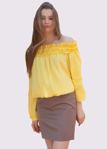 Желтая летняя блуза Modna Anka