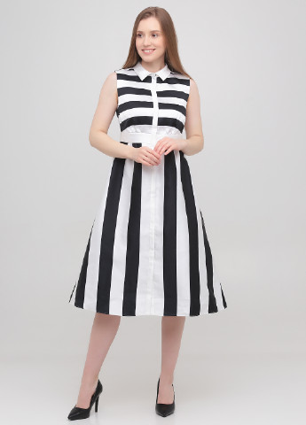 Чорно-білий кежуал сукня а-силует Vero Moda в смужку