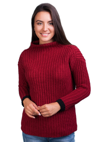 Бордовый демисезонный свитер джемпер Bakhur