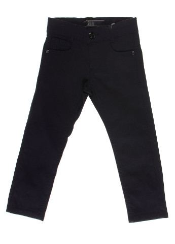 Темно-синие кэжуал демисезонные брюки прямые Ayugi