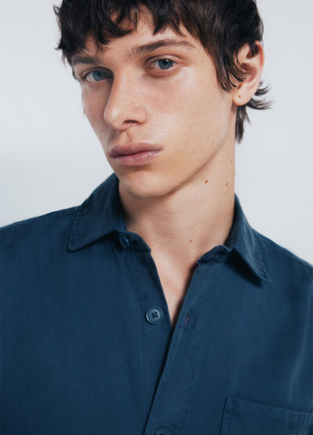 Морской волны кэжуал рубашка однотонная Springfield