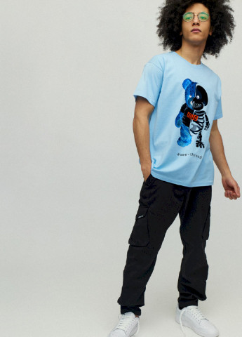 Блакитна футболка чоловіча YAPPI