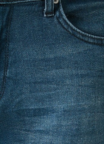 Джинси KOTON завужені однотонні темно-сині джинсові бавовна