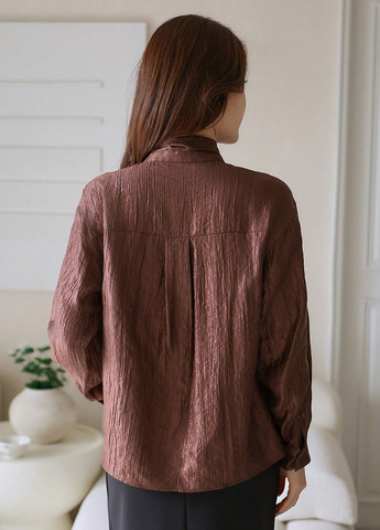 Коричневая блуза SHEIN