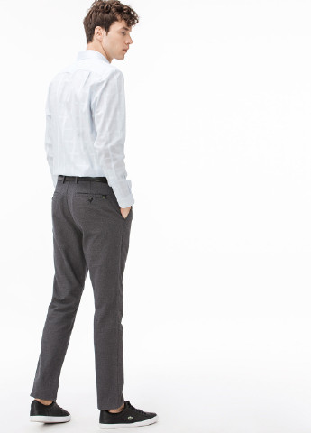 Серо-коричневые кэжуал демисезонные прямые брюки Lacoste