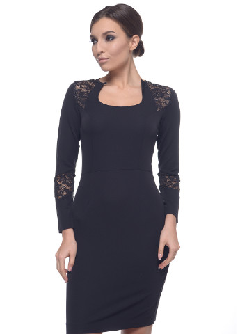 Черное кэжуал платье Arefeva однотонное