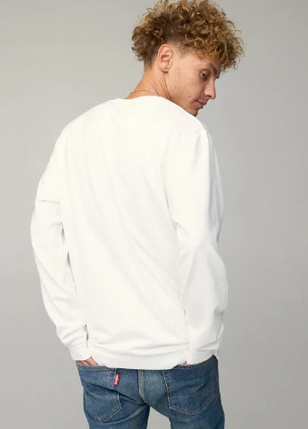 Белый свитшот мужской oversize /no flis/ YAPPI рисунок (251791263)