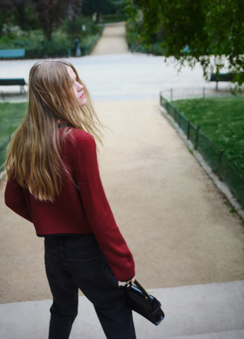 Бордовый демисезонный кардиган H&M