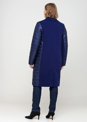 Темно-синее демисезонное Пальто однобортное gn fashion