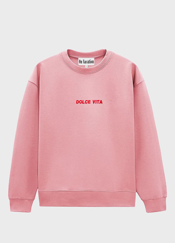 Розовый свитшот On Vacation надпись вышивка (272111682)