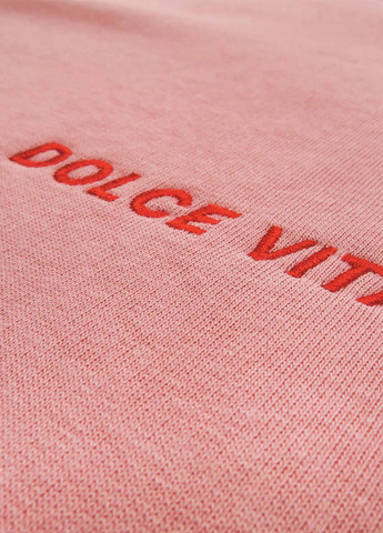 Розовый свитшот On Vacation надпись вышивка (272111682)