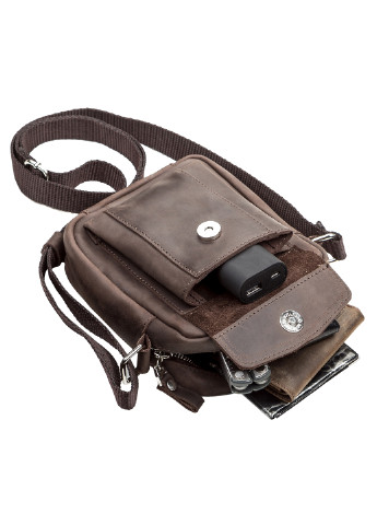 Мужская кожаная сумка 15х18х6 см Shvigel (252130937)