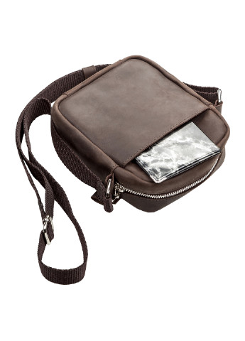 Мужская кожаная сумка 15х18х6 см Shvigel (252130937)