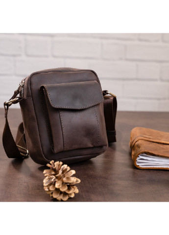 Мужская кожаная сумка 15х18х6 см Shvigel (252130937)