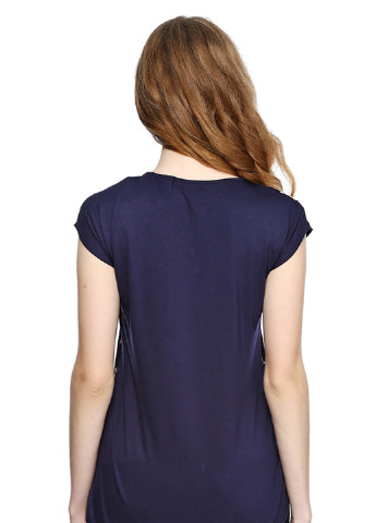Темно-синяя летняя блуза Яavin