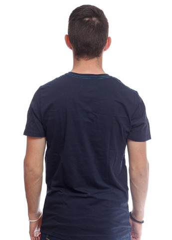 Темно-синяя футболка с коротким рукавом Kenvelo