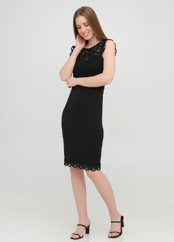 Черное коктейльное платье с открытой спиной Lipsy