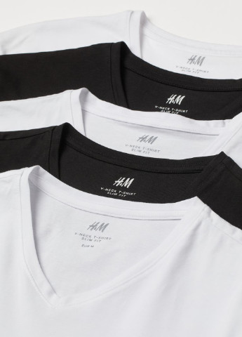 Чорно-біла футболки H&M