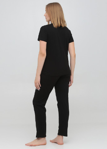 Чорна всесезон піжама (футболка, штани) футболка + штани Carla Mara