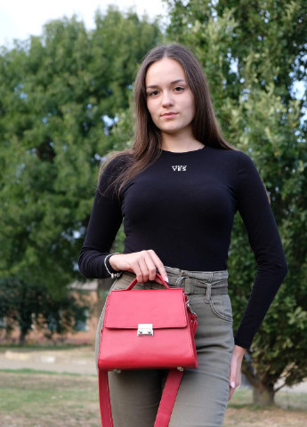 Шкіряна жіноча сумка через плече з ручкою. Сумочка клатч червона. Сумка крос боді на плече маленька зі шкіри. Monika Kozhanty (224402317)