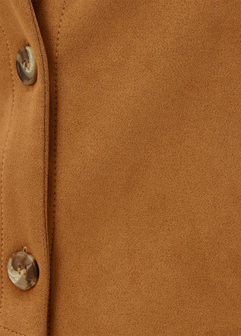 Светло-коричневая кэжуал рубашка однотонная KOTON