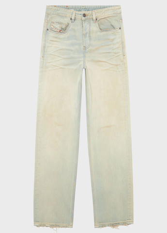 Светло-голубые демисезонные мешковатые, прямые джинсы Diesel