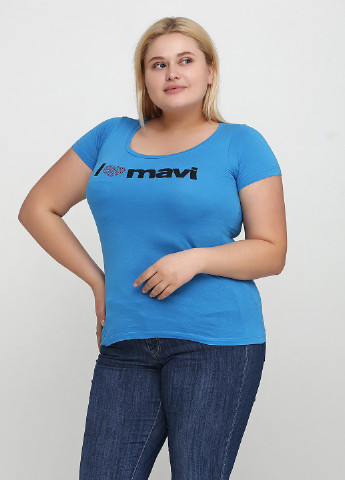 Синяя летняя футболка Mavi