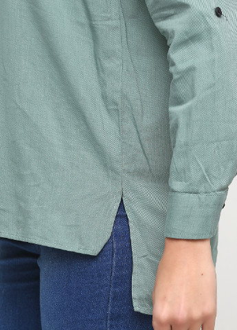 Зеленая кэжуал рубашка однотонная Madoc Jeans