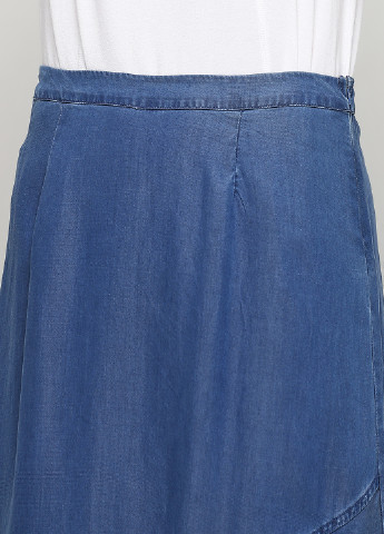 Синяя джинсовая однотонная юбка BRANDTEX COPENHAGEN а-силуэта (трапеция)