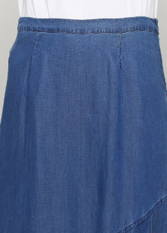 Синяя джинсовая однотонная юбка BRANDTEX COPENHAGEN а-силуэта (трапеция)