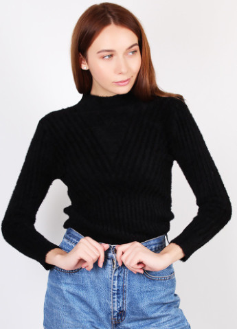 Черный демисезонный свитер женский 3143 черный AAA