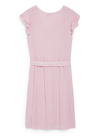 Светло-розовое кэжуал платье C&A однотонное