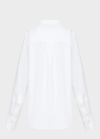 Белая кэжуал рубашка однотонная PRPY