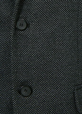 Пиджак KOTON однобортный чёрный деловой трикотаж, хлопок