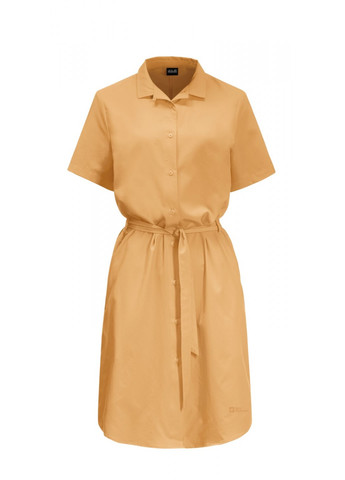 Гірчична кежуал сукня сукня-сорочка Jack Wolfskin однотонна