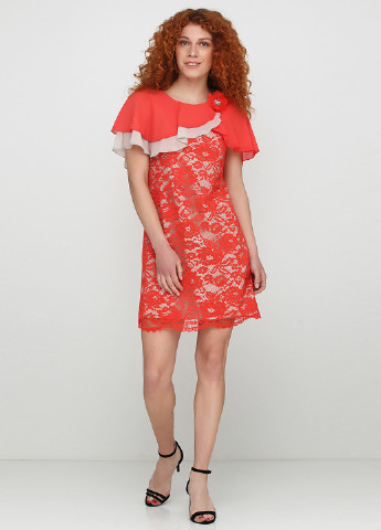 Красное кэжуал платье а-силуэт Rinascimento однотонное