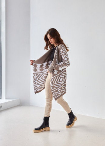 Светло-коричневый демисезонный кардиган MEREZHKA