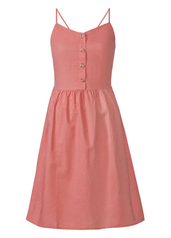 Темно-розовое кэжуал платье клеш Esmara однотонное