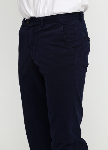 Темно-синие классические демисезонные прямые брюки Pedro Del Hierro