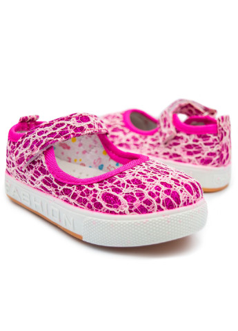 Текстильні тапочки для дівчинки, капці, туфлі, ТМ С. Луч рожевий святковий