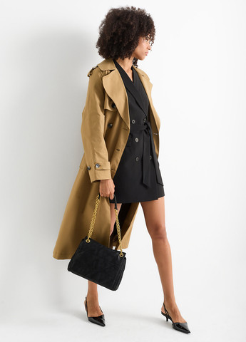 Чорна ділова, кежуал сукня сукня-жакет C&A однотонна