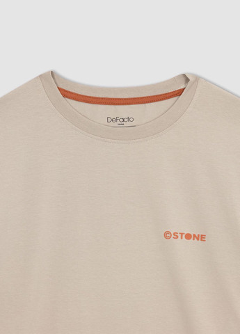 Бежева футболка DeFacto