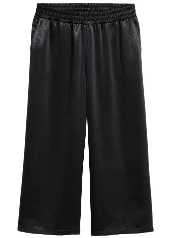 Черные кэжуал демисезонные шаровары брюки H&M